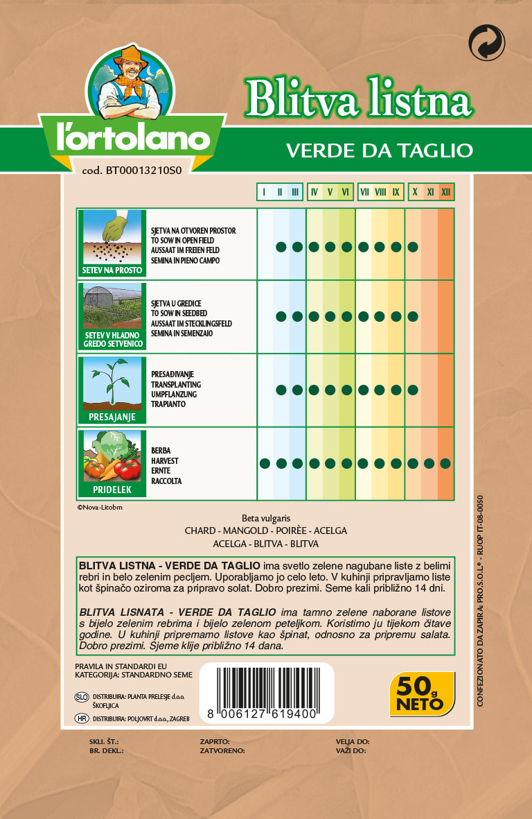 BLITVA TAMNOZELENA 50 G - Slika 2