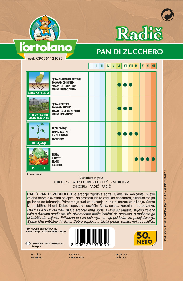 RADIČ PAN DI ZUCCHERO 50 G - Slika 2