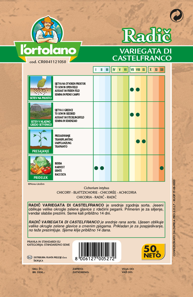RADIČ VARIEGATA DI CASTELFRANCO 50 G - Slika 2