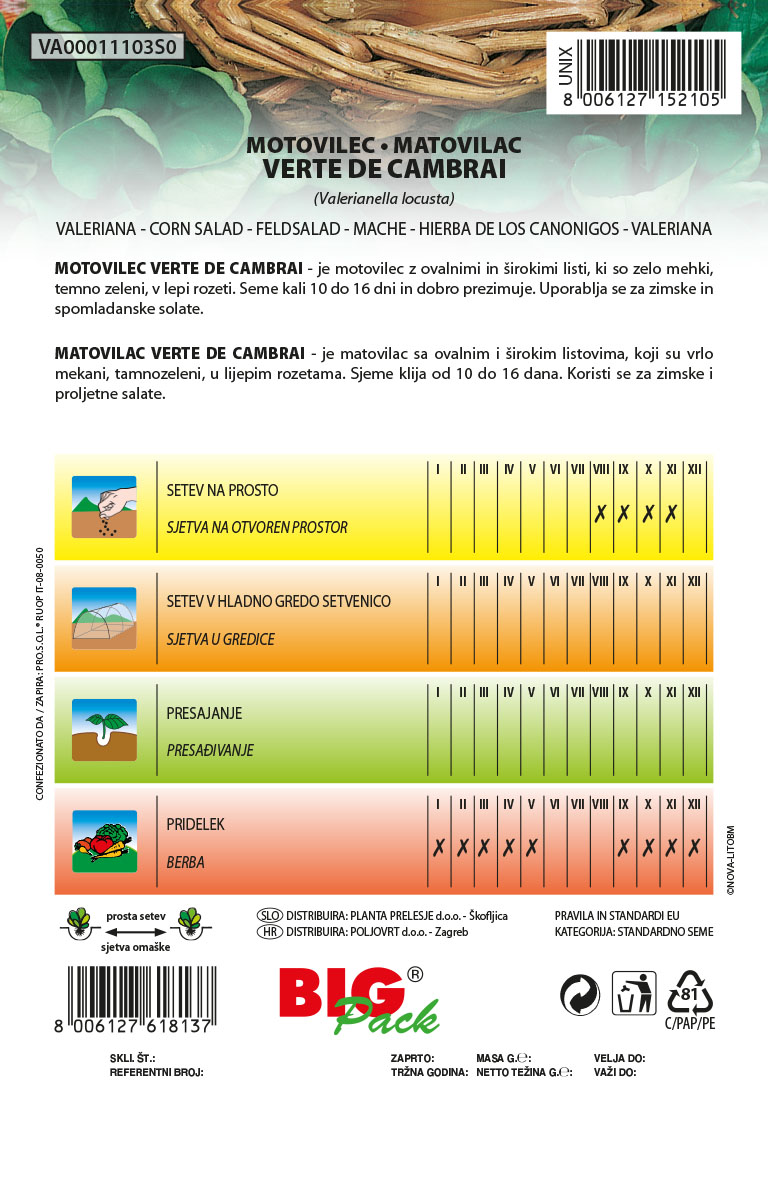 MATOVILAC VERTE DE CAMBRAI 15 G - Slika 2