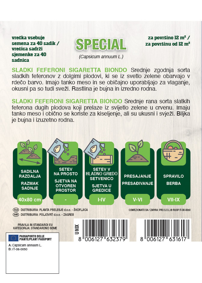 NOVI SPECIAL FEFERON SLATKI SIGARETTA BIONDO 40 SJ - Slika 2